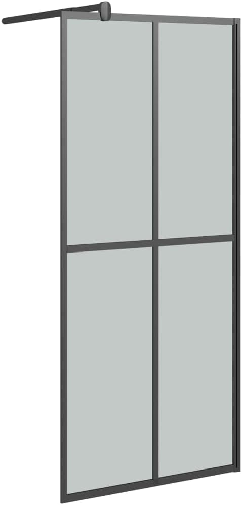 Walk-in Shower Screen - 31.5x76.8 Dark Tempered Glass Panel, Frameless Enclosure Kit for Stall, Standing Partition, Bathroom Door, Wall Corner