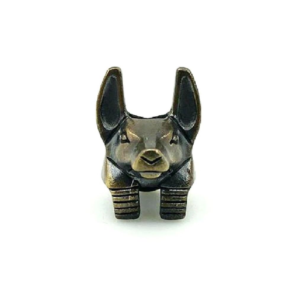 Perle de couteau Anubis laiton pour sécuriser prise en main EDC