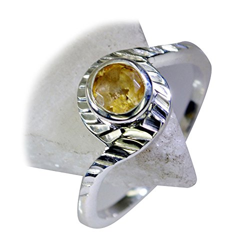 Bague en citrine véritable et argent à porter au quotidien