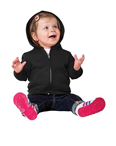 Precious Cargo Unisex-Baby Full Zip Hooded Sweatshirt 06M Jet Black
