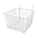Wire Basket for Slatwall, Gridwall or Pegboard -Box of 6 - 12