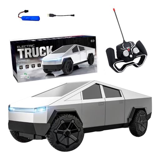 MBVBN Camión De Juguete para Niños,Camioneta RC de Juguete con Luces — Control Remoto Incluido,Regalos de Navidad y Cumpleaños para Niños y Niñas