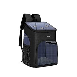 OSOCE Pet Carrier Backpack for Small Cats and Dogs, Puppies | Ventilated Design, Two-Sided Entry, Safety Straps, Buckle…