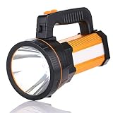 LED Handscheinwerfer Suchscheinwerfer,Wiederaufladbar USB Taschenlampe 6000 Lumen 6000mAh kann Verwendet Werden als Power Bank Flashlight Laterne Camping IPX4 Wasserdicht(Golden)