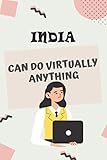  India can do virtually anything: personalized name India Notebook / India Journal / Funny Gift for Women & Girls  Elegant Gift Idea For Family and ... Name Gift for India - Gray Matte Finish.