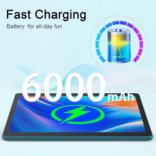 Image of Android 15 Tablet 10 inch, 2 in 1 Tablets with Keyboard Case Mouse Stylus, 8GB RAM 32GB ROM 1TB Expand, Quad Core Processor Tablet, WiFi, BT, 1280x800 HD Screen, 6000mAh, Dual Camera, GMS, Widevine L1