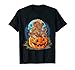 Ours en peluche d'Halloween avec couteau assis sur une citrouille T-Shirt