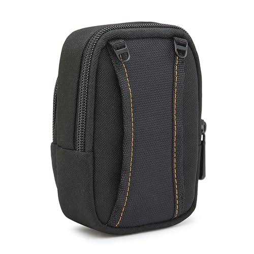 Image of Amazon Basics Large Point and Shoot Padded Camera Case with Adjustable Shoulder Strap, Belt Loop, Interior Dimension 5.2 x 3.2 x 1 inches, Black