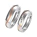 Produktbild Amtier Paar-Ring Edelstahl-Ringe für Paar Eheringe Herrenring Damenringe 5mm mit Geschenkbox, Damen 074, 52 (16.6)
