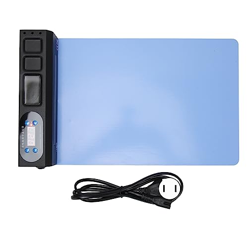 WOHPNLE Telefon-Reparatur-Matte, Anti-Silikon-Workstation-Matte mit Temperatur regelung LED-Licht 3 Werkzeug kerben Slots für Tablet-Elektronik