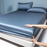 JIANINGHOME Sábanas bajeras de algodón peinado de 150 x 200 pulgadas, sábana encimera de algodón orgánico, tamaño King, sábanas de algodón orgánico