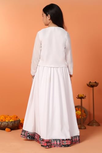 Image of Fashion Dream Girl's Silk Blend Readymade Lehenga Choli Set |Lehenga Choli for Girls|Ethnic Wear|Kids Lehenga