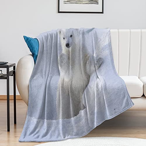 Couverture polaire ours polaire plaid lit chaud couverture hiver flanelle - 8
