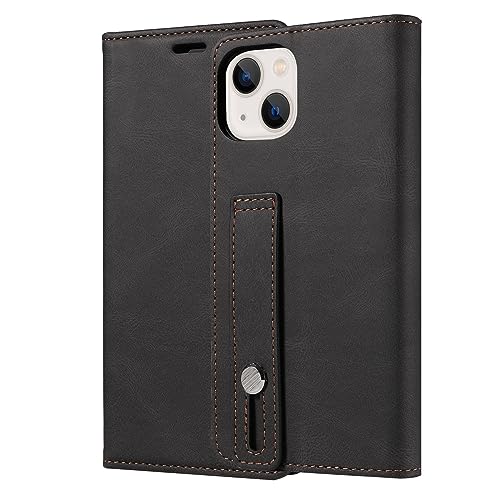LXURY Capa flip para iPhone 15 Pro Max/15 Pro/15 Plus/15, capa de couro premium antiarranhões com co