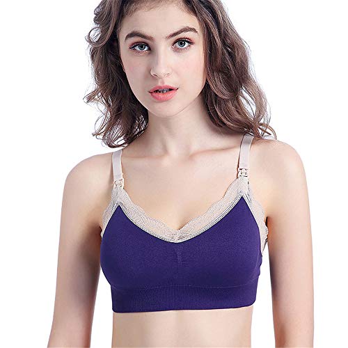 Soutien-gorge d'allaitement sans armatures en coton respirant et doux