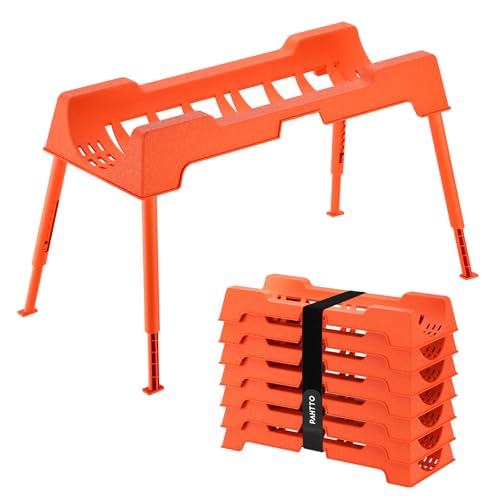 Image of RV Sewer Hose Support, 15FT Heavy-Duty Camper Waste Hose Holder with 7 Foldable Sections, Adjustable & Stable Waste Drainage Support with Strap, Stackable & Weather-Resistant, Orange (Patent Pending)