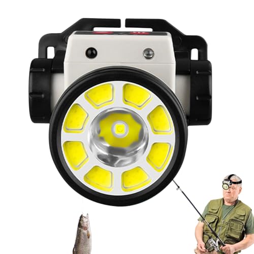 Fari frontali, fari LED ricaricabili | Faro LED a fascio largo magnetico ricaricabile | Faro LED a fascio largo Lampada frontale magnetica Ultra luminosa per la pesca