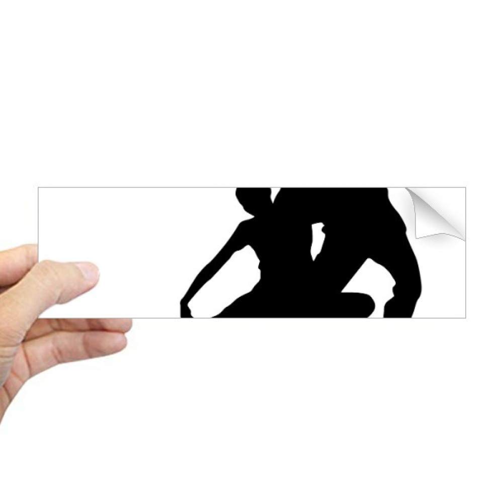 Sticker rectangulaire pour fenêtre danseur de sport décoration vitre