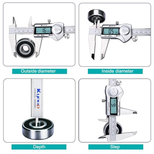 image for Kynup Digital Caliper, 8 Inch Caliper Measuring Tool with Stainless St