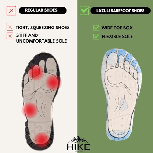 Image of Hike Footwear Lazuli Pro Barefoot Shoes, Wide Toe Box, Trail Running | Breathable mesh, flexible arch support, stimulates blood circulation, for hiking gym & everyday walking, unisex