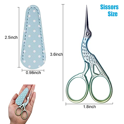 Weabetfu 3.6-Inch Small Sewing Scissors With Leather Scissors Cover Stainless Steel Craft Scissors Diy Tools Dressmaker Shears Scissors For Embroidery Craft Needlework Artwork & Everyday Use #TOP2