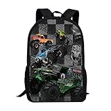 LAXLIIO Cool Trucks Backpack Lightweight Travel bags For Men Women Resistant Durable 16 inches