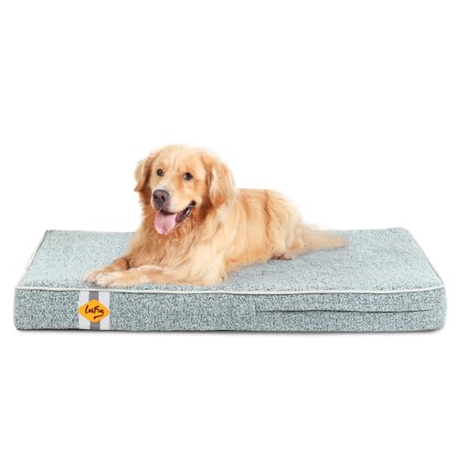 Laifug Orthopedic Memory Foam Pet(40"x 25"x 4",Black)/Dog Bed with Durable Waterproof Liner and Removable Washable Cover 40.0"L x 25.0"W x 4.0"Th Black