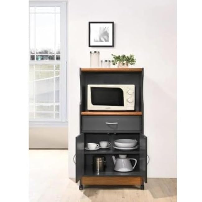 Microwave Kitchen Cart, Mobile Kitchen Cart for Home and Office Kitchen-svULWslM