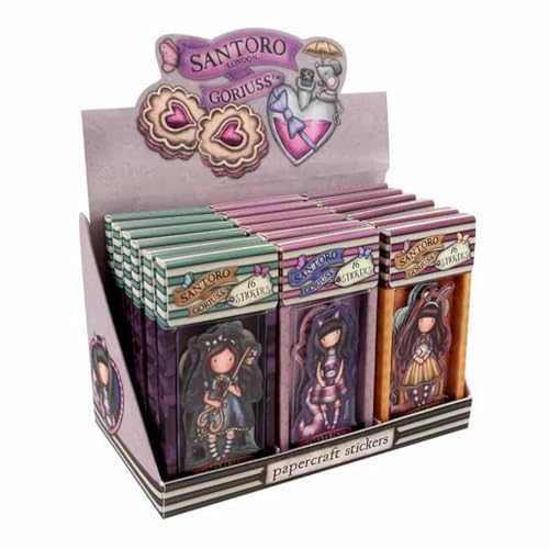 Santoro Gorjuss - Pegatinas de papel para manualidades - Gato de Cheshire
