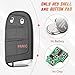 Sianxaido 68066349 Key Fob Shell Case Compatible with Dart 2014-2016 Durango 2014-2019 Grand Cherokee 2014-2020 Journey 2011-2020 Renegade 2015-2021