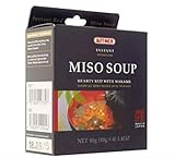 Mitoku Sopa de Miso Rojo Instantánea con Wakame 40 g (10 g x 4) – Mitoku Instant Hearty Red Miso Sopa con Wakame es deliciosa, práctica y 100 % natural.