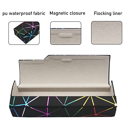 Image of Abwuulq- lattice dazzling glasses case,Portable protective case for glasses,Fashion glasses rigid cover,unisex