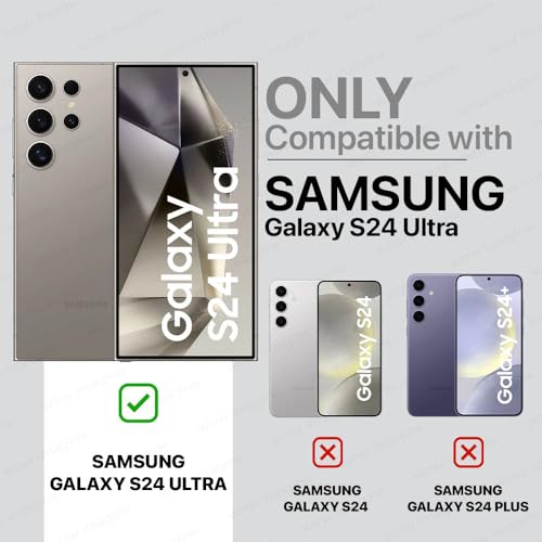 Image of WOW IMAGINE Shock Proof Clear Protective Back Case for Samsung Galaxy S24 Ultra 5G - AirEDGE Technology | 360 Degree Camera Protection | Transparent Hybrid Back Case Mobile Cover - Black