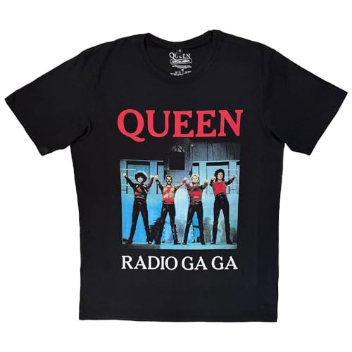 T-shirt Queen Radio Ga Ga en coton carbone anti rétrécissement