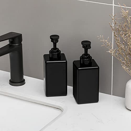 image for JiatuA 15 oz Hand Soap Dispenser, Plastic Pump Bottles, Refillable Emp