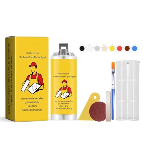 TERRIFI Comprehensive Tile & Stone Repair Kit - Versatile Porcelain, Granite & Marble Fixing Solution for Bathtubs, Countertops, and Ceramics - Easy-to-Use Repair Paste (1 Piece, Large)