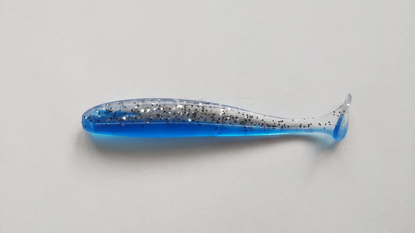 Amazon.co.jp: やわらか素材 シャッドテール ワーム [ブルー] 青 5.5cm
