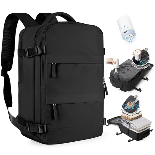SZLX - SZLX Sac à Dos Sous Vide Bagage à Main Pour Femmes, Sac à Dos Airbag Avec Système De Vide Pour Le Voyage, Ryanair Travel Ruscksack Taille Cabine Avec Pompe étanche Valise Sous Vide Pour Homme
