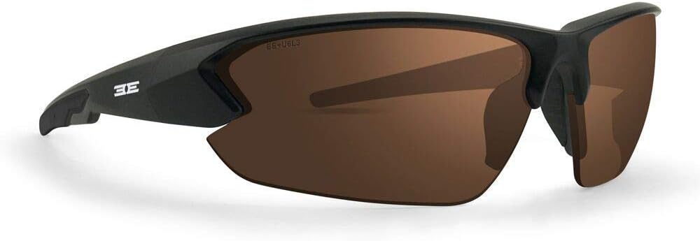Epoch 4 Sport Golf Motorcycle Riding Sunglasses Black with HC Brown Polarized Lens