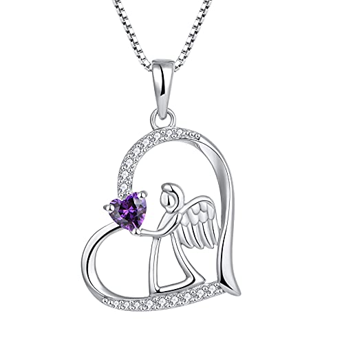 Collier Femme Ange Gardien Argent 925 d'Excellence et Pierre Zircone
