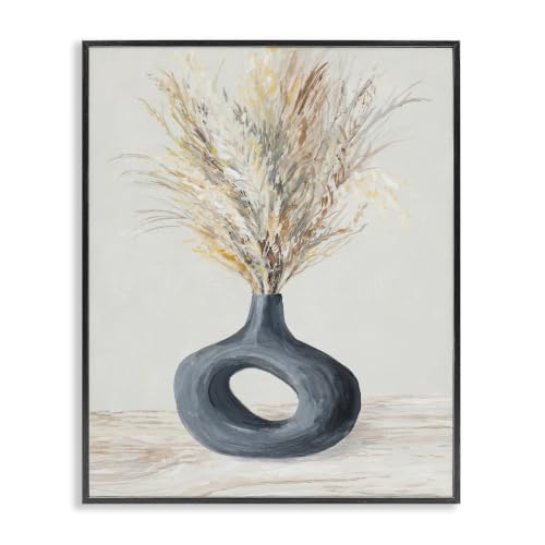 Country Grain Modern Vase, 16 x 20 Inch Framed Giclée Print