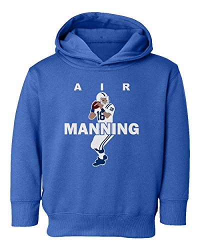 Baku Apparel Indianapolis AIR Manning Football Little Kids Girls Boys Toddler Hooded Sweatshirt (Royal, 5T)