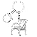 Imagen de BONSNY Aleación de esmalte lindo American Pit Bull Terrier Cachorro de perro Llavero para llaves Bolsos de coche Mascotas Joyería para Mujeres Charms Dog Lovers Regalos