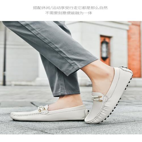 Men's Flat Penny Loafers Leather Slip-on Dresses Driving Macasins Casual Shoes2