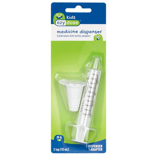 Ezy Dose Kids Baby Oral Syringe & Dispenser | Calibrated For Liquid Medicine | 10 Ml/2 Tsp | Includes Bottle Adapter #TOP5