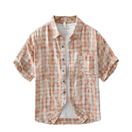 Chemise d'été homme pur coton de qualité supérieure avec col rabattu