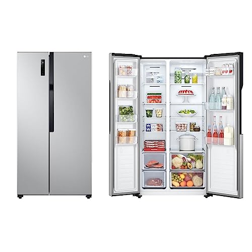 LG Geladeira Side by Side 519 Litros Frost Free Inverter Prata com Multi Air Flow