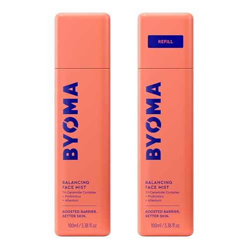 BYOMA Balancing Face Mist - pH Balanced Face Toner with Ceramides, Probiotics & Allantoin - Alcohol Free Toner Spray - Balance, Soothe & Refresh Throughout The Day - 3.38 fl. oz Bundle