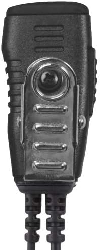 Miniatura 3 de Auricular doble de cable dividido y micrófono PTT negro para radios bidireccionales Motorola SL300 y SL7550 (grado comercial)