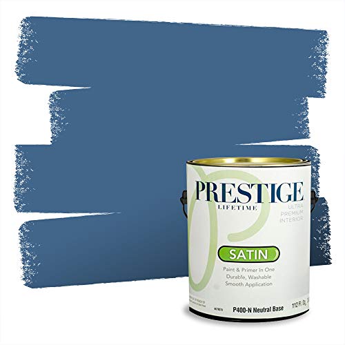 PRESTIGE P400-N-4011-7VP Paint and Primer in One, 1-Gallon, 1 Gallon, VS246-La Fonda Deep Blue